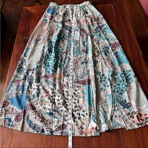 Floral Patchwork Maxi Skirt